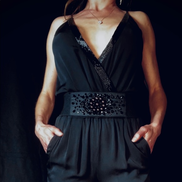 Stunning DVF Silk Romper with beaded bust detail. - Picture 3 of 8